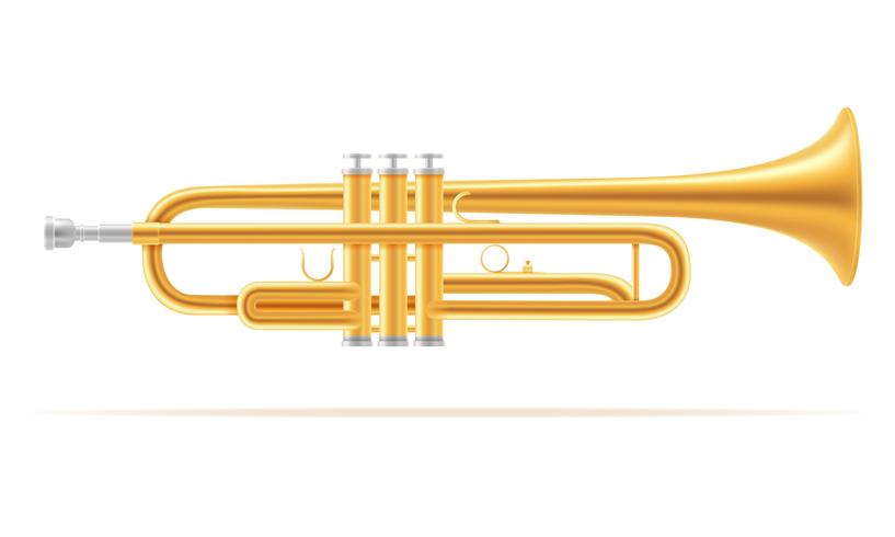 instrumentos musicales de viento trompeta stock vector ilustración
