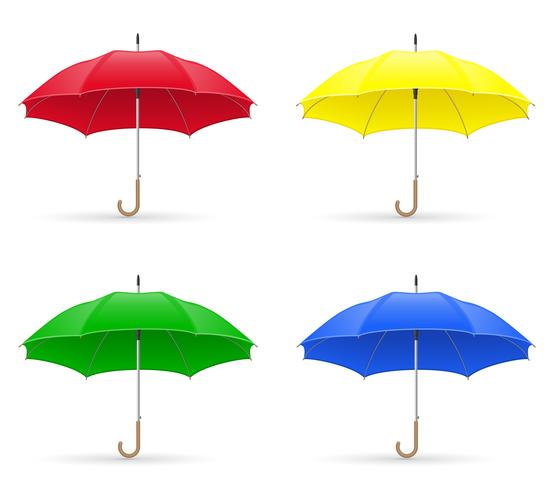 colors umbrellas vector illustration