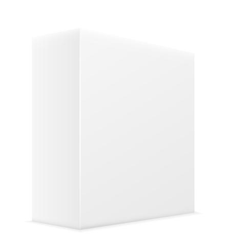 white paper carton box packing vector illustration