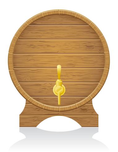 Ilustración de vector de barril de madera