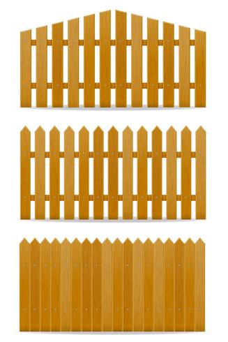 wooden fence vector illustration