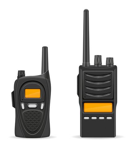 Ilustración de vector de radio walkie-talkie comunicación