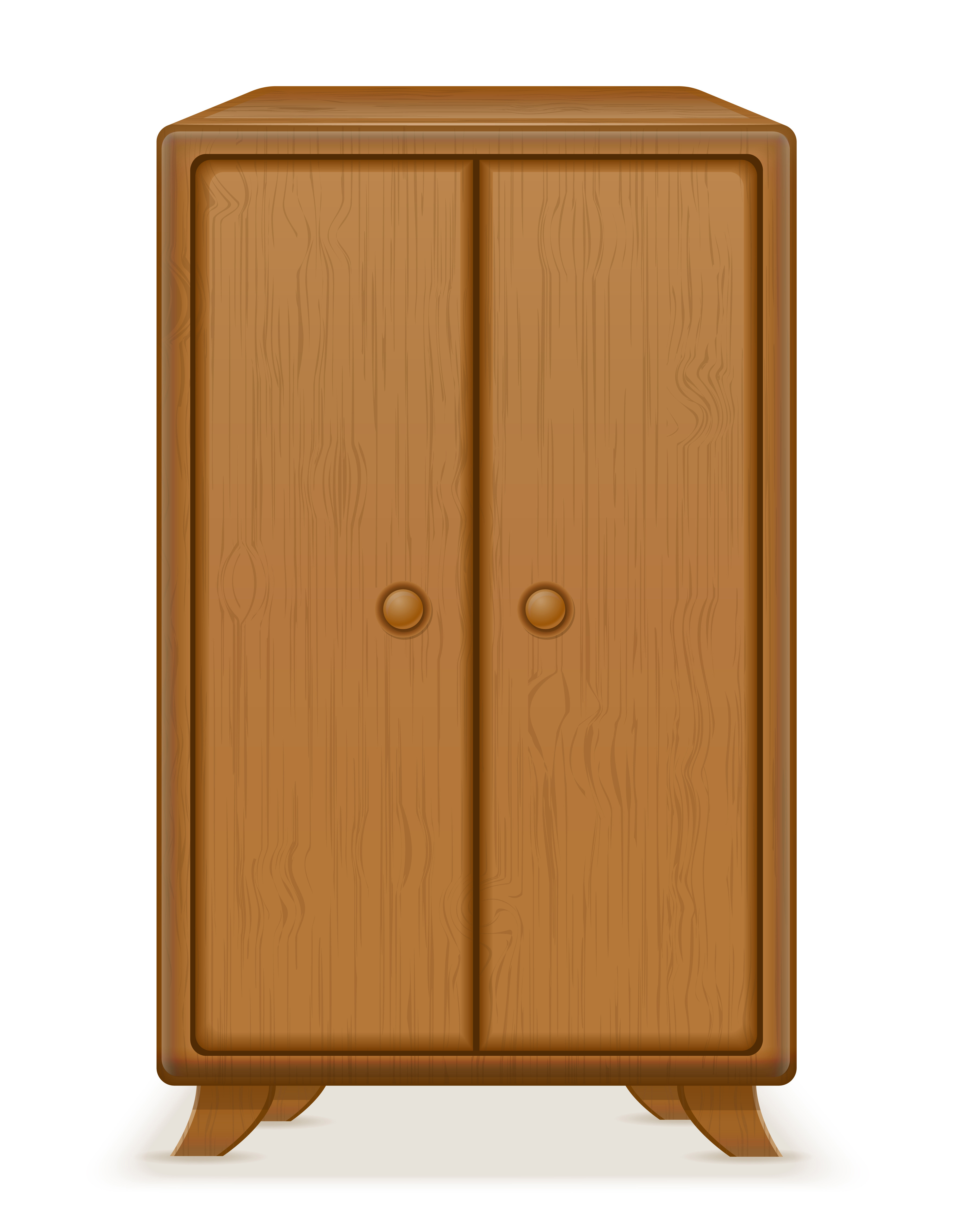 old retro wooden furniture wardrobe vector illustration 492676 Vector ...