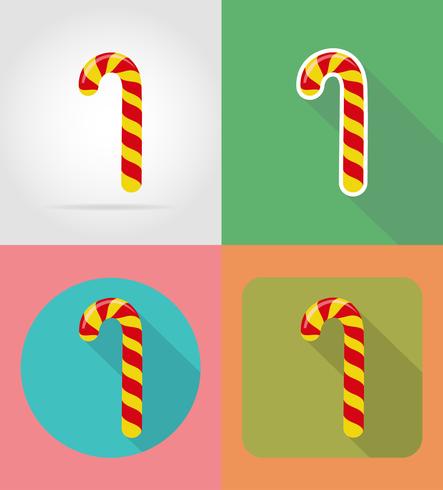 christmas and new year flat icons vector illustration