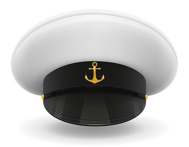 professional uniform cap or captain sailor vector illustration