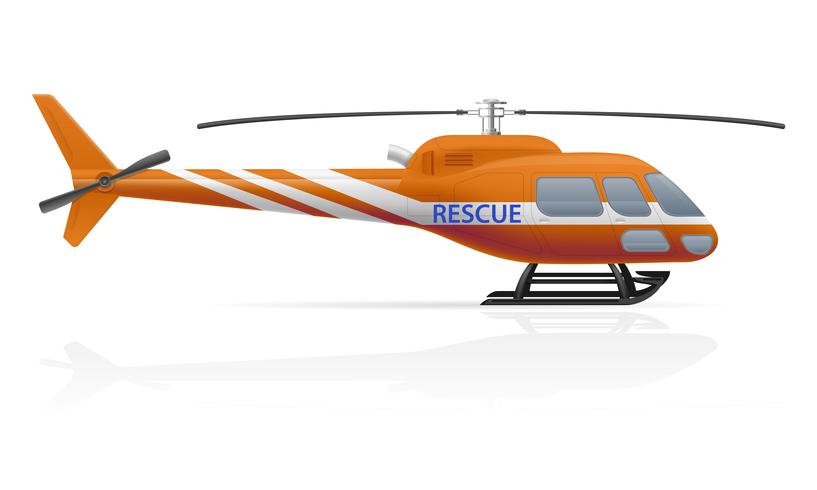 rescue helicopter vector illustration