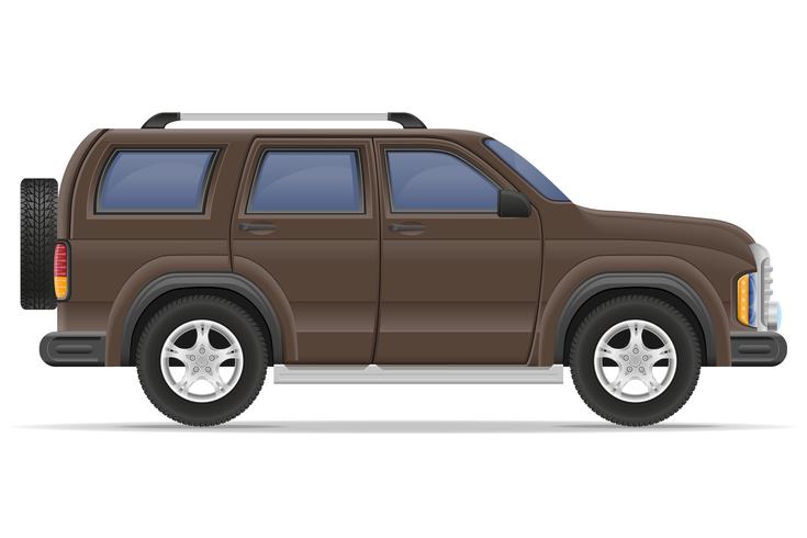 Ilustración de vector de coche SUV