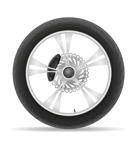 motorcycle wheel tire from the disk vector illustration