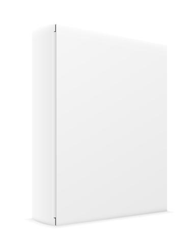 white paper carton box packing vector illustration