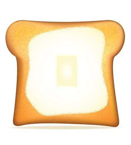 toast with butter vector illustration