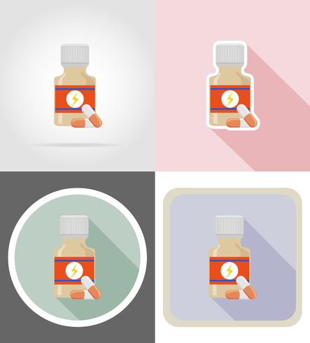 pilss flat icons vector illustration