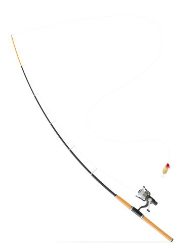 rod spinning for fishing vector illustration