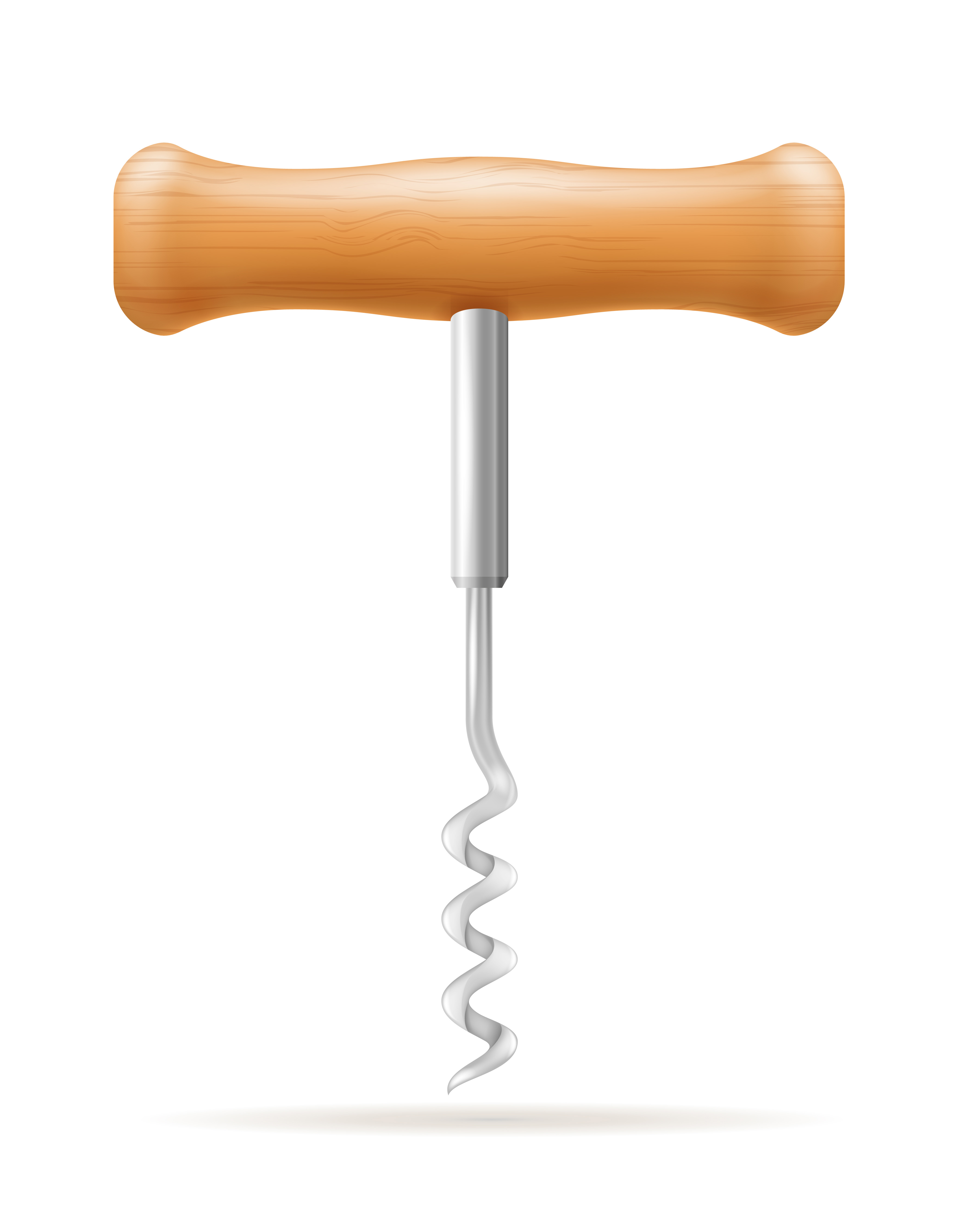 Download corkscrew for opening a cork in a wine bottle vector ...