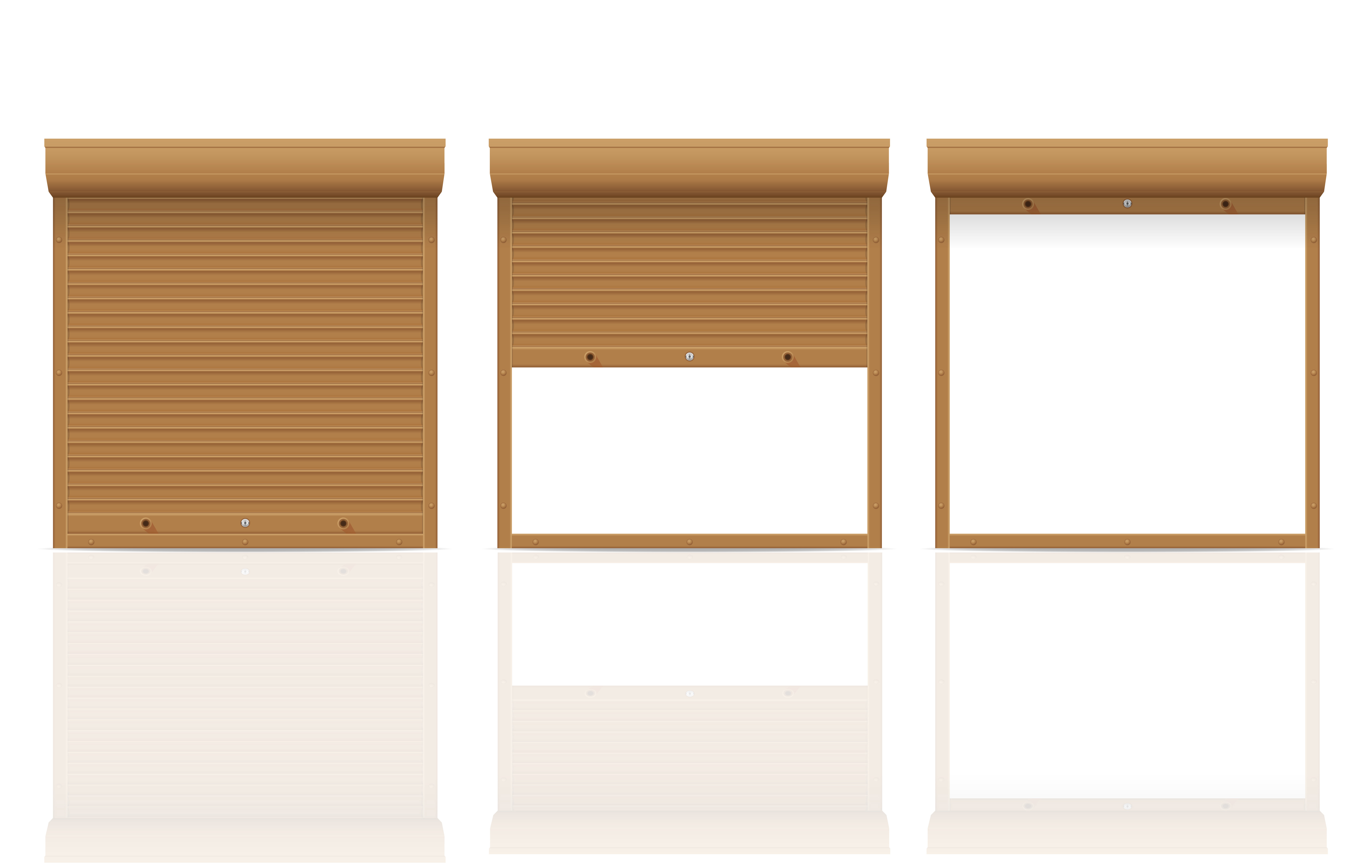 brown rolling shutters vector illustration 493094 Vector Art at Vecteezy