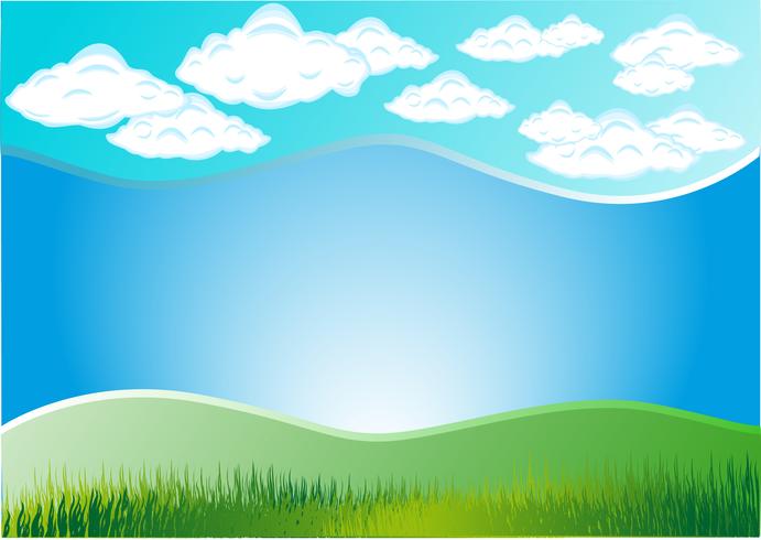 cloud grass vector