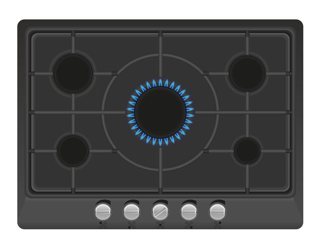 surface for gas stove vector illustration