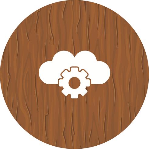 Cloud Settings Icon Design vector
