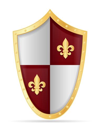 battle shield medieval stock vector illustration