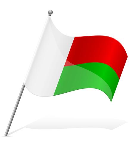 Bandera de Madagascar ilustración vectorial vector