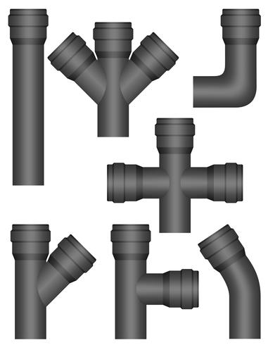 industry plastic pipes vector illustration
