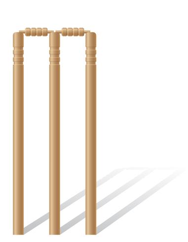 criket wickets vector illustration