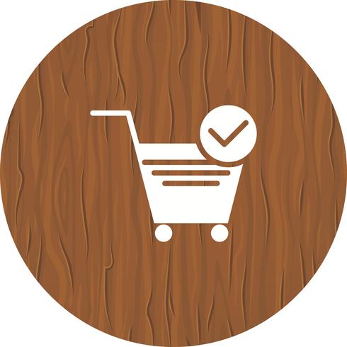 Verified Cart Items Icon Design vector