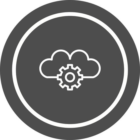 Cloud Settings Icon Design vector