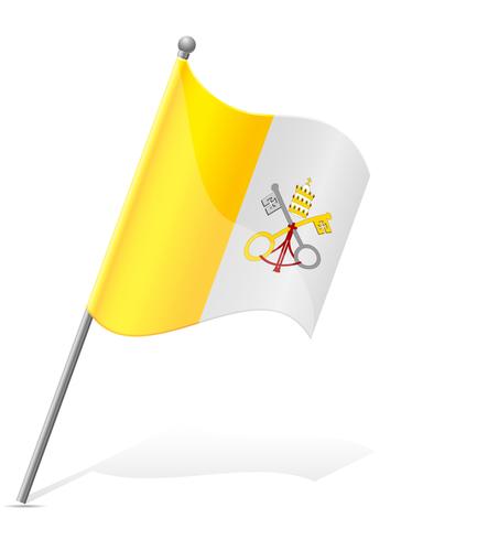 flag of Vatican vector illustration