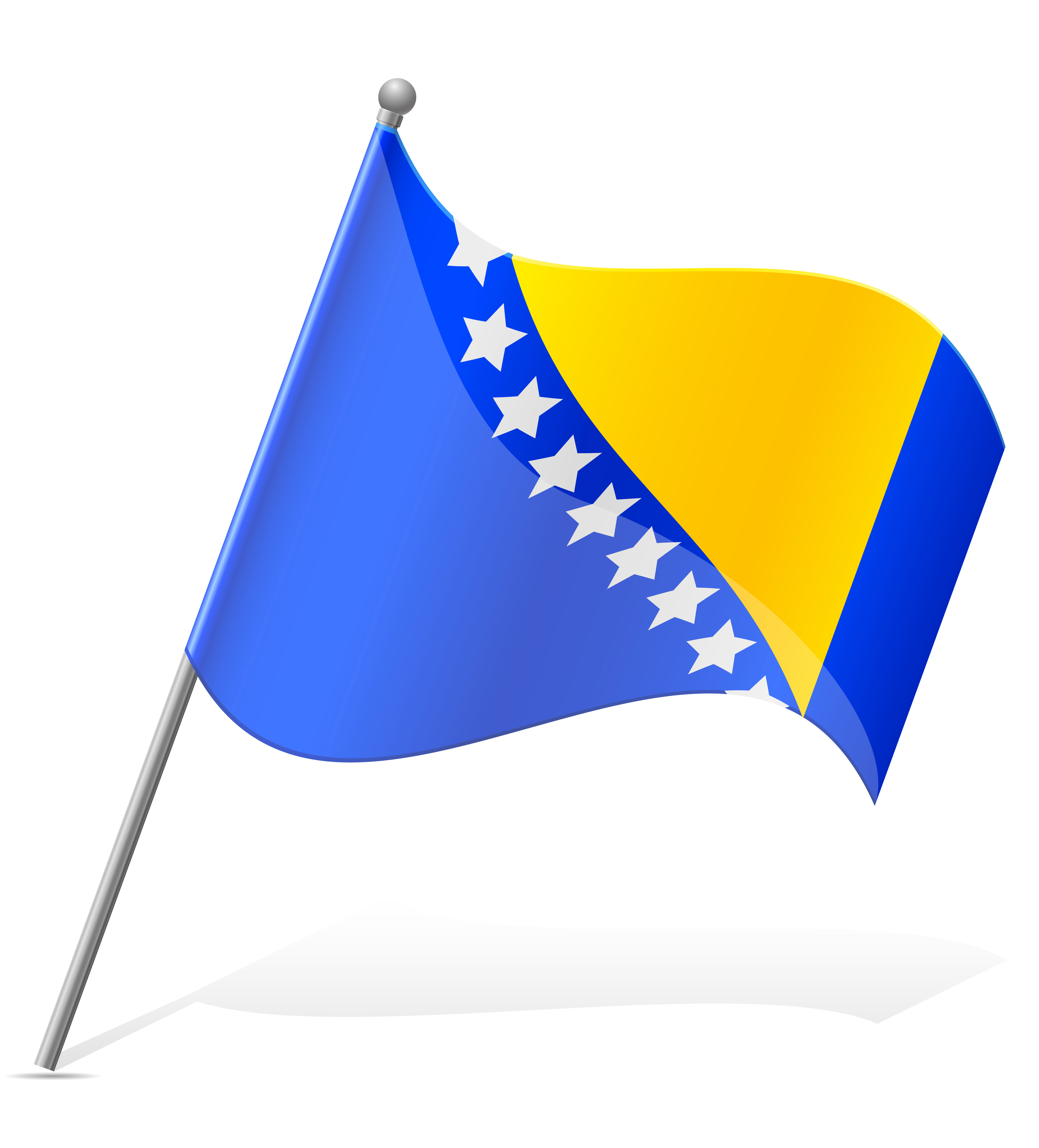 Download flag of Bosnia and Herzegovina vector illustration - Download Free Vectors, Clipart Graphics ...