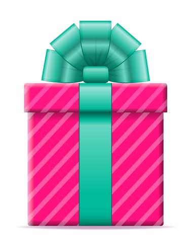 gift box with a bow vector illustration