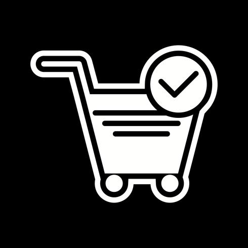 Verified Cart Items Icon Design vector