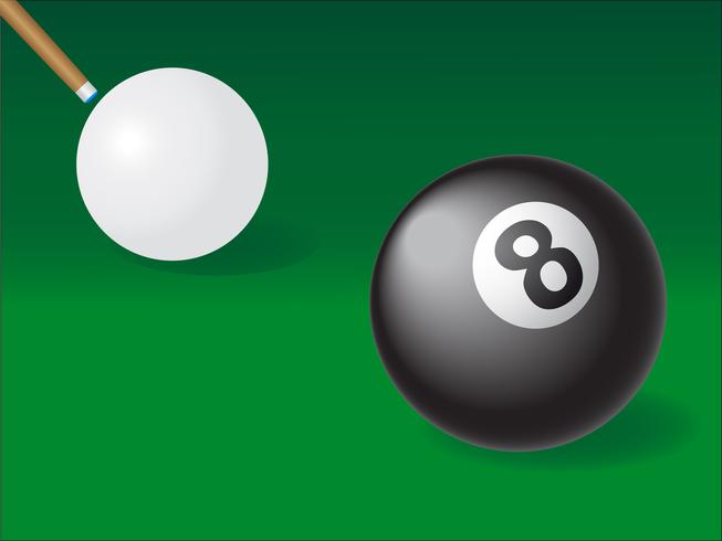 white and black ball for billiards vector