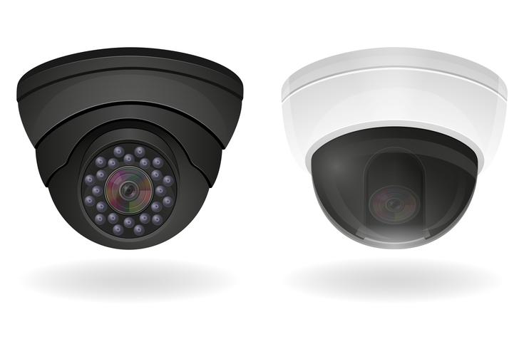 surveillance cameras vector illustration