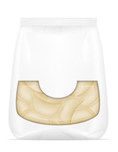 dumplings vareniki of dough with a filling in packaged vector illustration