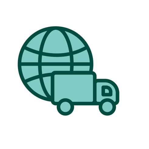 Diseño de iconos de entrega global vector