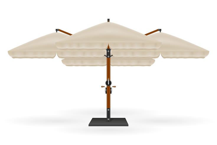 large sun umbrella for bars and cafes on the terrace or the beach vector illustration
