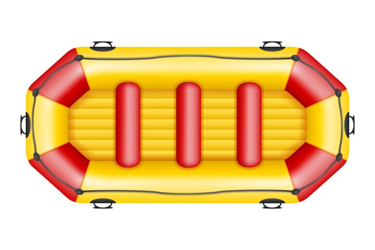 inflatable rafting boat vector illustration