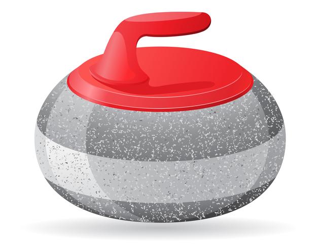 Piedra para curling deporte juego vector illustration