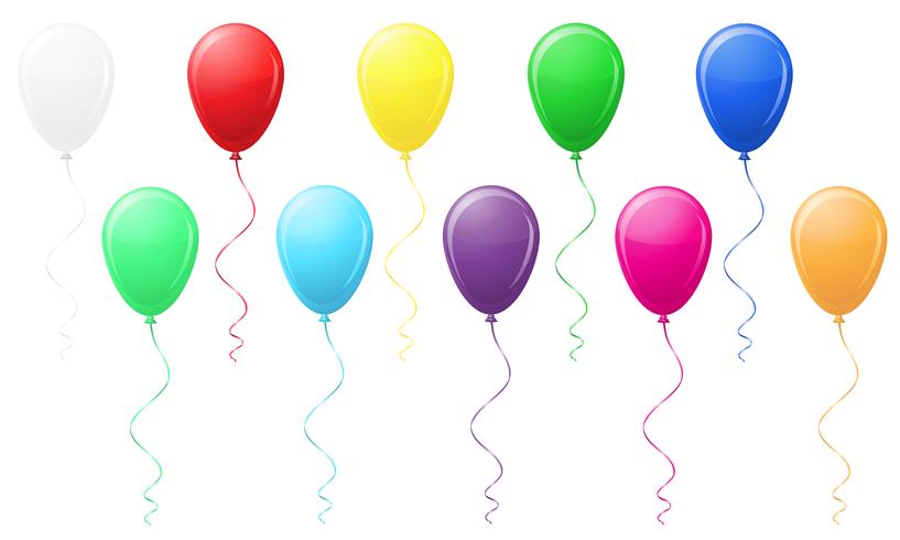 colored balloons vector illustration