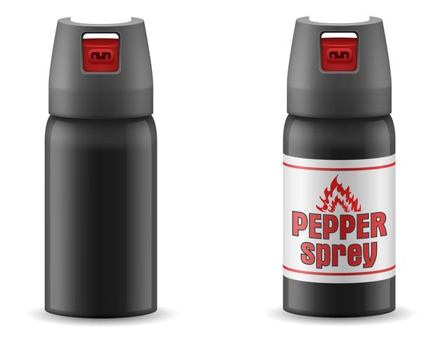 pepper gas sprey self defense vector illustration