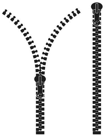 zipper silhouette vector illustration