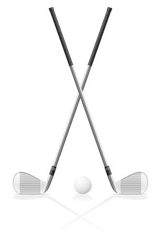 golf club and ball vector illustration