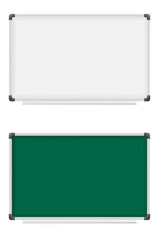 plastic school board for writing marker and chalk vector illustration