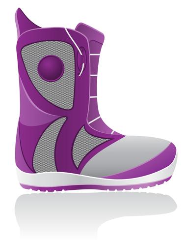 boot for snowboarding vector illustration