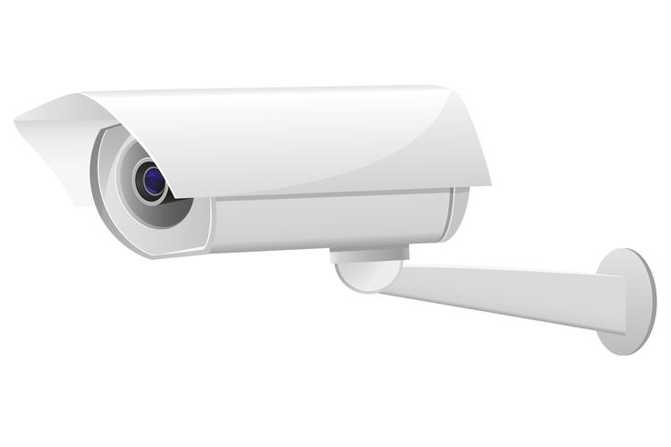 Ilustración de vector de cámara de video vigilancia