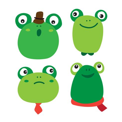 frog character vector design