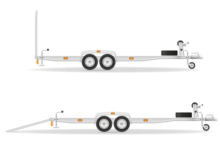 remolque de coche para vehículos de transporte ilustración vectorial vector