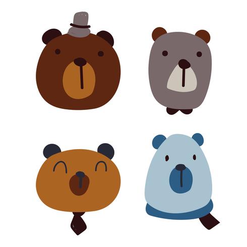 bear character vector design