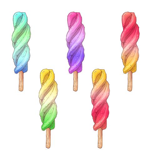 Set ice cream. Hand drawing. Vector illustration