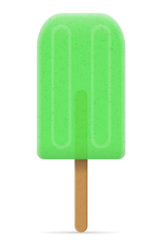 Helado de jugo congelado en la ilustración de vector de palo